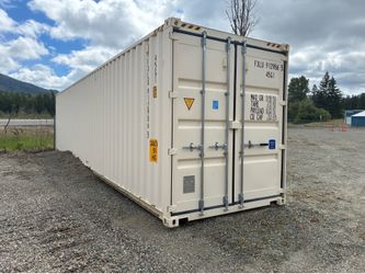 Tan 40' High Cube, 1-Trip Shipping Container,