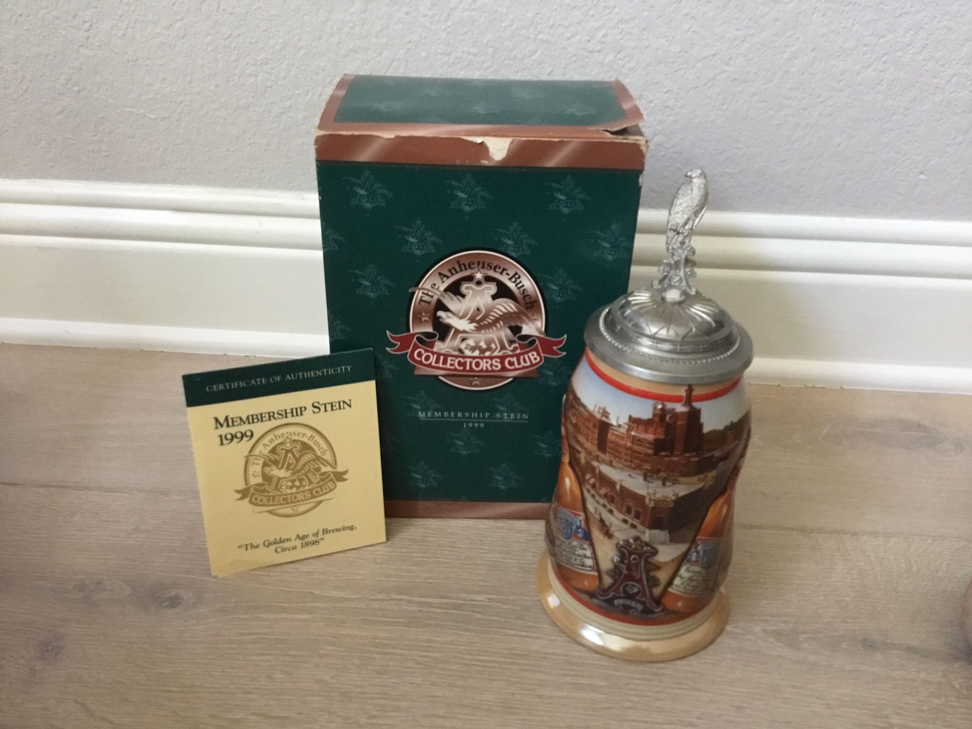 1999 Anheuser Busch Collectors Club Membership Stein