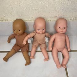 Circo Target 13" Hard Body Vinyl Baby Doll Blue Eyes Newborn 1) Lot 3 