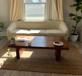 Wood coffee table