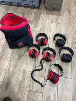 Lot of 6 Racing Headsets with Tostitos Bag