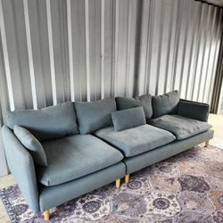 Oversized Velvet Sofa by Ikea (Delivery Option)