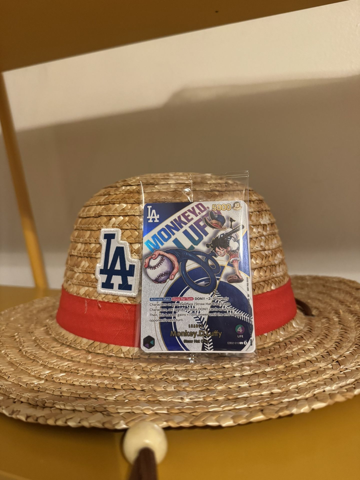 Dodgers One Piece Night Luffy Card w/ Hat