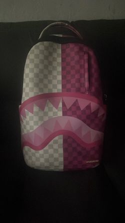 Pink And White Checker SprayGround Backpack