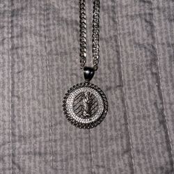 Custom San Judas Silver Pendant and Chain (925 Sterling)