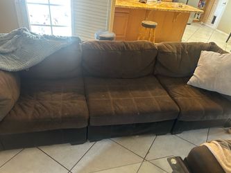 Dark brown couch