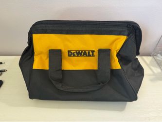 DEWALT Fabric Tool Bag w/ Handle, Zipper Closure, Yellow/Black