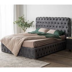 King Size Board Base Gas Lift Bed Frame