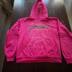pink sp5der hoodie