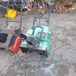 2 Snow Blowers ( Not Working)one Electric Start,starter Working But Wont Start.