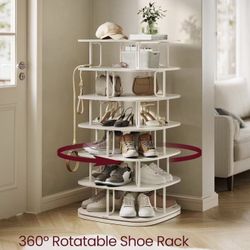 Rotating Shoe Rack Tower