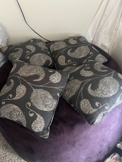 Bean bag and pillows