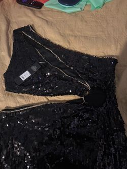 Black mini dress