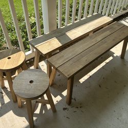 Solid Wood Benches And Stools