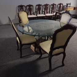 Glass Top Table Set