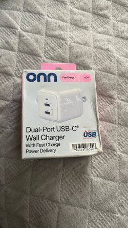 Onn Dual-port USB-c wall charger