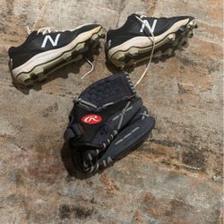 Cleats and Glove