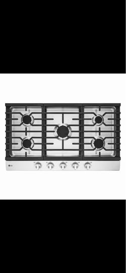 36 in. Gas Cooktop in Stainless Steel with 5 Burners and EasyClean
