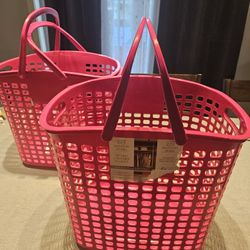 Pink Laundry Baskets Bins