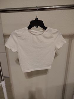 Wild fable, white cropped top, size S, women's