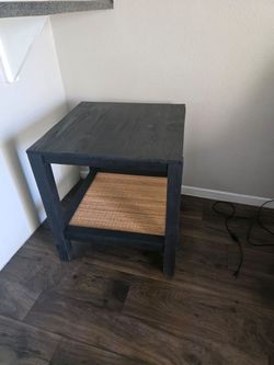 black end table.