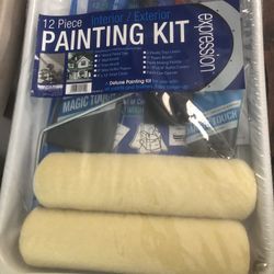 Gam Paint Brushes PT03362 12-Piece Roller Paint Kit, Blue