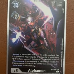 Digimon Card Game Alphamon Alternate Art for Sale in Colton, CA - OfferUp