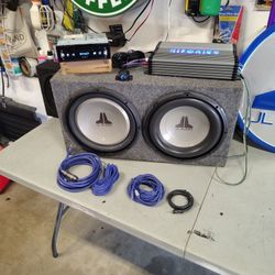 JL AUDIO 12INCH SUBS/SMP HIFONICS ANNIVERSARY EDITION 1200.1D/PIONEER 1DIN BLUETOOTH USB AUX CELL CONNECT PAIR RCA READY SUBS RCA AND INCLUDED PWR KIT