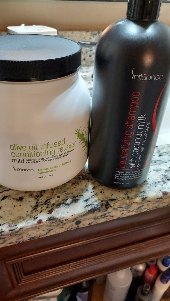 Influance  Olive Oil Infused Relaxer 4lb  And Neutralizing  Shampoo 32 0z 