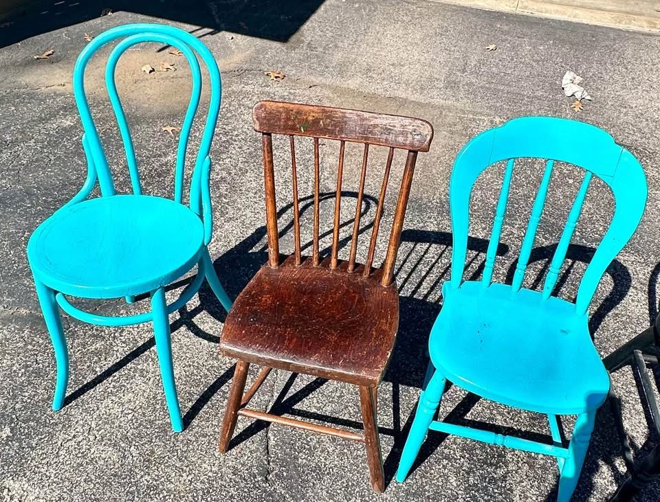 Primitive & Antique Rehabbed Chairs ($15ea)