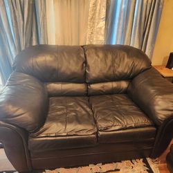 Black Leather Loveseat