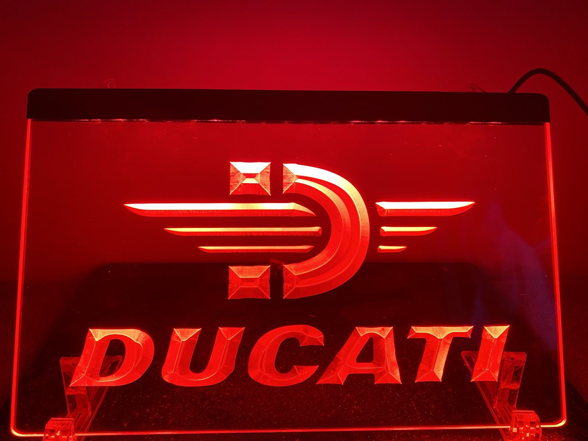 Ducati Lighted Sign (8”x12”)
