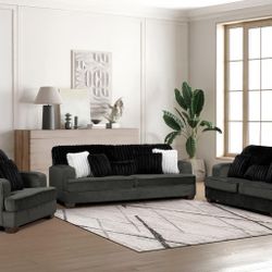 3pc Living Room Set Two Color To Choose From  Dark Color And Light Grey