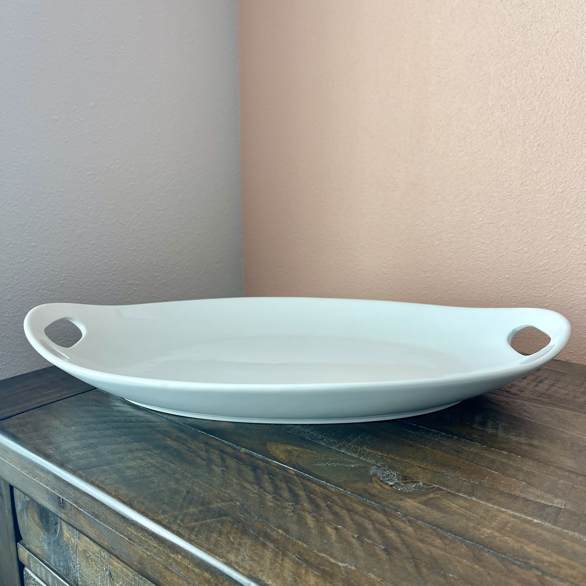 Better Homes & Garden White Porcelain Tray with Handles