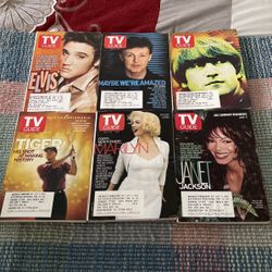 Vintage Collector Tv Guides Elvis Beatles Jackson More