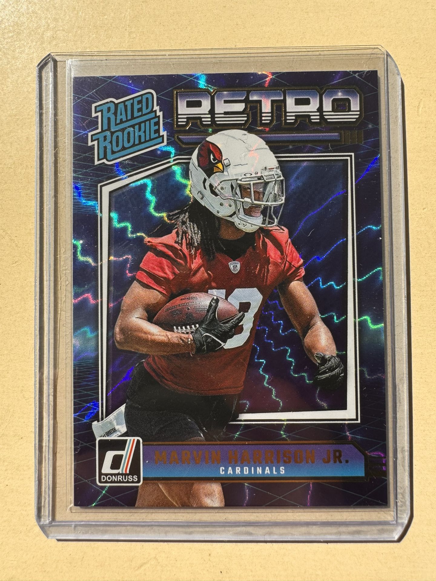 2024 Donruss Marvin Harrison Jr Rated Rookie Retro #4 Arizona Cardinals