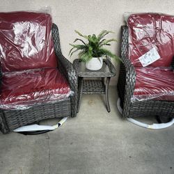 new patio set 3 pcs
