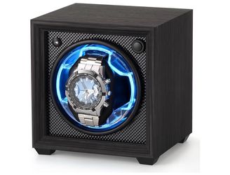 Single Watch Winder for Automatic Watches Quiet Motor Blue LED