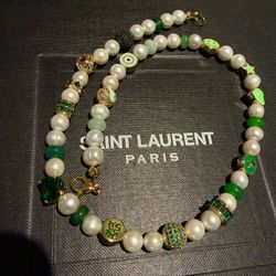 Green Gradient Bead Necklace 