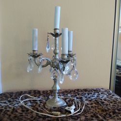 Candelabra With Crystals.