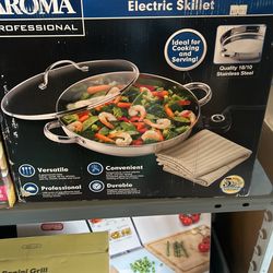 Stainless Steel Electric Skillet