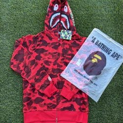 Bape Red Camp Jacket 