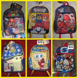 BOY'S BACKPACK 👉16 INCHES TALL 👉$25 EACH ONE