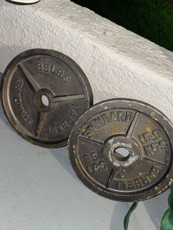 Standard Barbell 35 lb Olympic Weight Plates (Pair) – 70 lbs Total