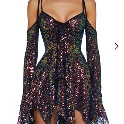 Chromatic sequin faire dress