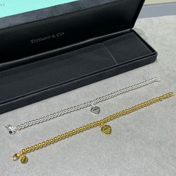 Tiffany Heart Bead Bracelet