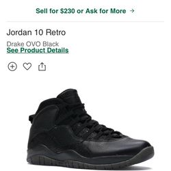 Jordan 10 Retro Drake Ovo Black 