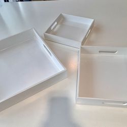 West Elm Modern Poshy White Kitchen Trays