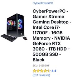 CyberPowerPC Gamer Xtreme Gaming PC – RTX 3060 / i7 / 16GB RAM