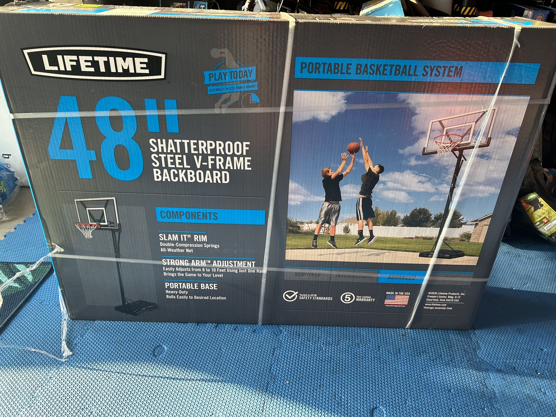 Lifetime Adjustable Portable Basketball Hoop, 48 inch Polycarbonate (90585)